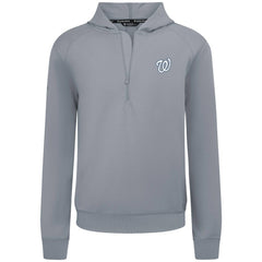 Washington Nationals Levelwear Technic Insignia Quarter-Zip Hoodie Gray