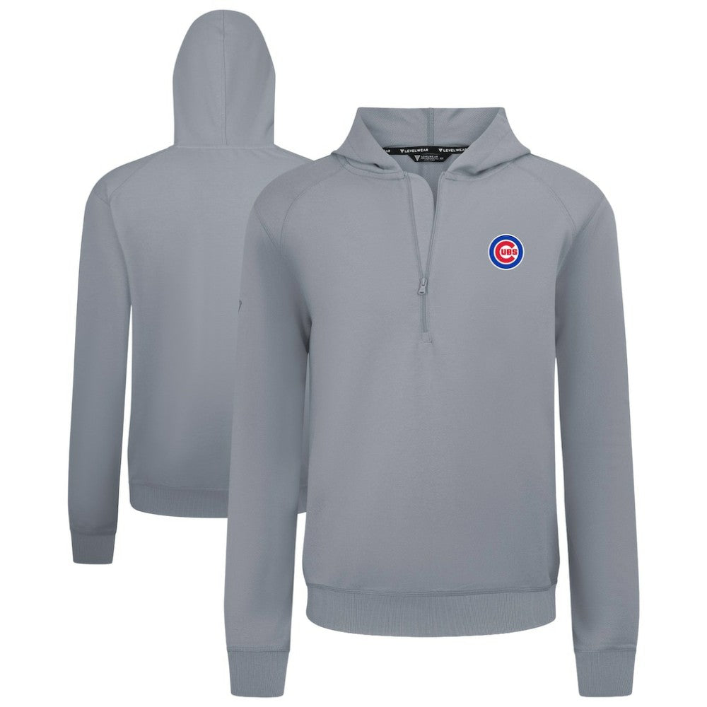 Chicago Cubs Levelwear Technic Insignia Quarter-Zip Hoodie Gray