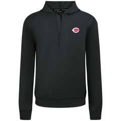 Cincinnati Reds Levelwear Technic Insignia Quarter-Zip Hoodie Black