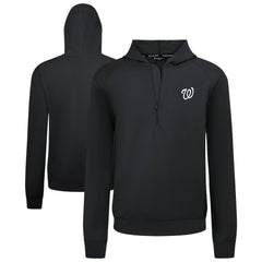 Washington Nationals Levelwear Technic Insignia Quarter-Zip Hoodie Black