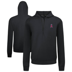 Los Angeles Angels Levelwear Technic Insignia Quarter-Zip Hoodie Black