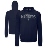 Seattle Mariners Levelwear Mandate Carve Tri-Blend Hoodie Navy