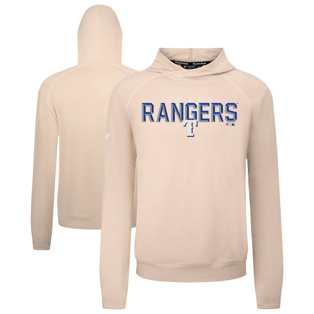 Texas Rangers Levelwear Mandate Carve Tri-Blend Hoodie Khaki