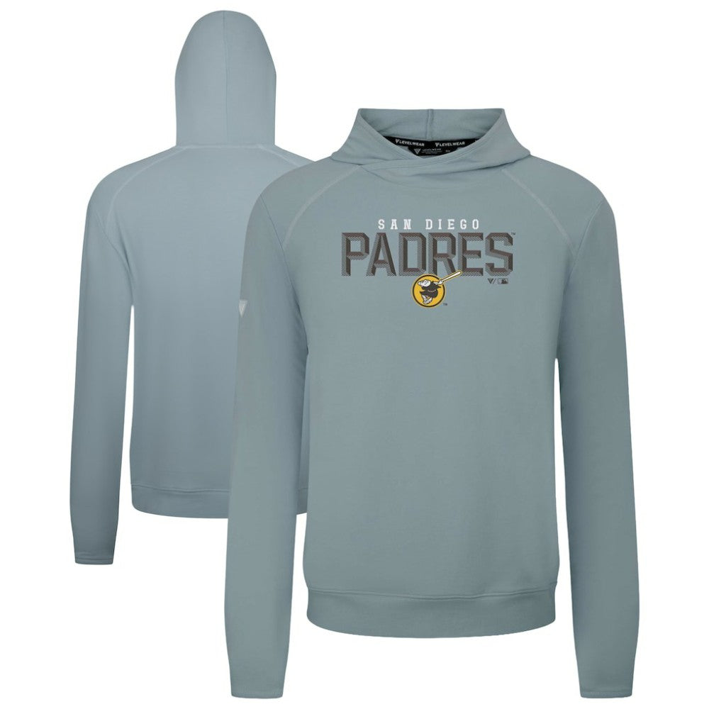 San Diego Padres Levelwear Mandate Carve Tri-Blend Hoodie Gray