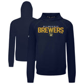 Milwaukee Brewers Levelwear Mandate Carve Tri-Blend Hoodie Navy