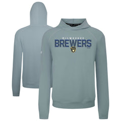 Milwaukee Brewers Levelwear Mandate Carve Tri-Blend Hoodie Gray