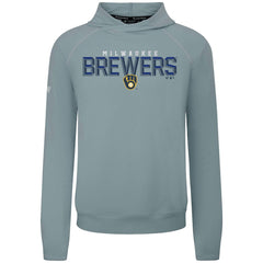 Milwaukee Brewers Levelwear Mandate Carve Tri-Blend Hoodie Gray