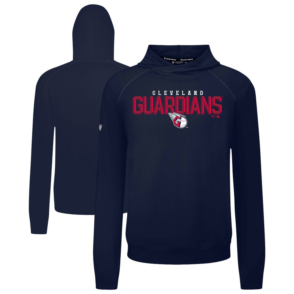 Cleveland Guardians Levelwear Mandate Carve Tri-Blend Hoodie Navy