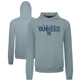 New York Yankees Levelwear Mandate Carve Tri-Blend Hoodie Gray
