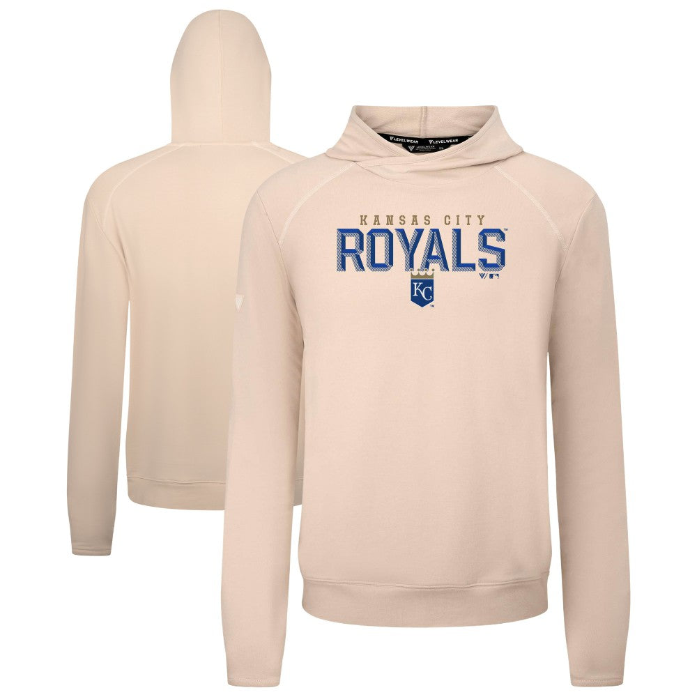 Kansas City Royals Levelwear Mandate Carve Tri-Blend Hoodie Khaki