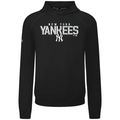New York Yankees Levelwear Mandate Carve Tri-Blend Hoodie Black