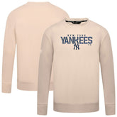 New York Yankees Levelwear Mandate Carve Tri-Blend Sweatshirt Khaki