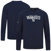 New York Yankees Levelwear Mandate Carve Tri-Blend Sweatshirt Navy