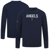 Los Angeles Angels Levelwear Mandate Carve Tri-Blend Sweatshirt Navy