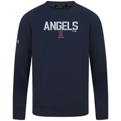 Los Angeles Angels Levelwear Mandate Carve Tri-Blend Sweatshirt Navy