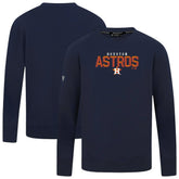 Houston Astros Levelwear Mandate Carve Tri-Blend Sweatshirt Navy