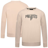 Pittsburgh Pirates Levelwear Mandate Carve Tri-Blend Sweatshirt Khaki