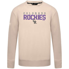 Colorado Rockies Levelwear Mandate Carve Tri-Blend Sweatshirt Khaki