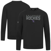 Colorado Rockies Levelwear Mandate Carve Tri-Blend Sweatshirt Black