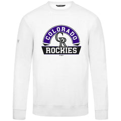 Colorado Rockies Levelwear Zane Banner Arch Sweatshirt White