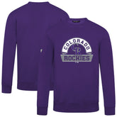 Colorado Rockies Levelwear Zane Banner Arch Sweatshirt Purple