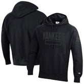 New York Yankees Champion Tonal Reverse Weave Fleece Hoodie Black