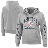 New York Yankees Women's Plus Size Starry Eye Hoodie Heather Gray