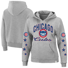 Chicago Cubs Women's Plus Size Starry Eye Hoodie Heather Gray