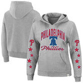 Philadelphia Phillies Women's Plus Size Starry Eye Hoodie Heather Gray