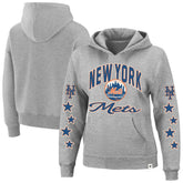 New York Mets Women's Plus Size Starry Eye Hoodie Heather Gray