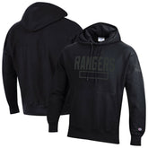 New York Rangers Champion Tonal Reverse Weave Fleece Hoodie - Black Hoodies