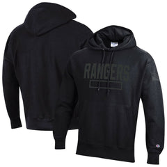 New York Rangers Champion Tonal Reverse Weave Fleece Hoodie - Black Hoodies
