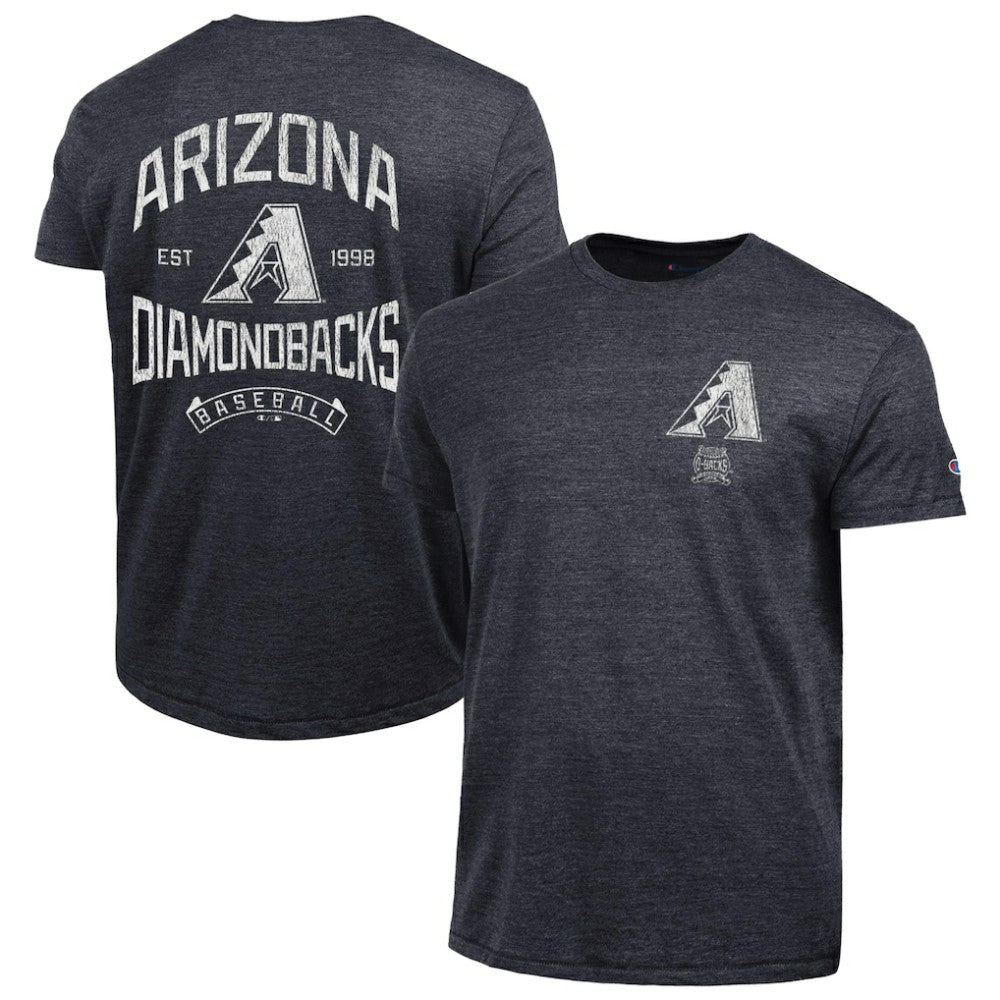 Arizona Diamondbacks Champion Vintage 3-Hit Tri-Blend T-Shirt Black
