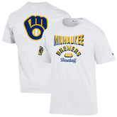 Milwaukee Brewers Champion 3-Hit Jersey T-Shirt White