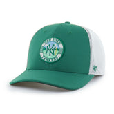 New York Yankees Elevated Greens Adjustable Trucker Hat Kelly Green/White