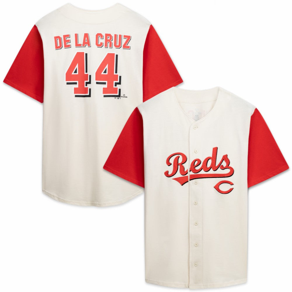 Cincinnati Reds Profile Big & Tall Two-Color Fashion Jersey Cream/Red
