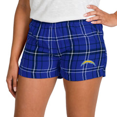 Los Angeles Chargers Concepts Sport Women's Ultimate Flannel Shorts - Royal/Black for sale