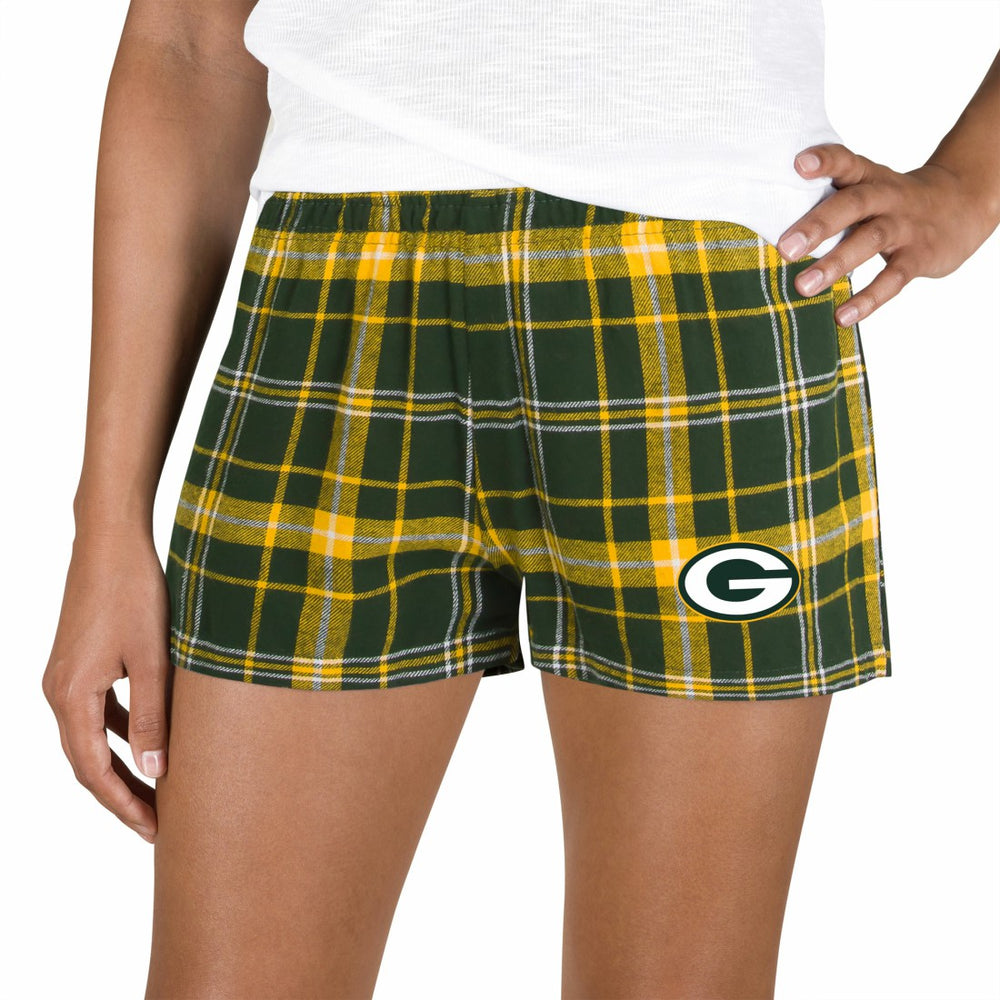 Green Bay Packers Concepts Sport Women's Ultimate Flannel Shorts - Green/Gold outlet
