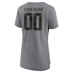 Arizona Cardinals Women's Heritage Custom Name & Number Tri-Blend T-Shirt - Gray online