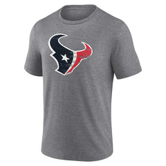 Houston Texans Heritage Custom Name & Number Tri-Blend T-Shirt - Gray for sale