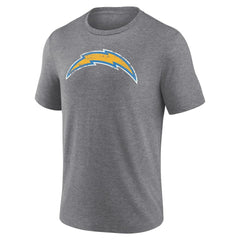Los Angeles Chargers Heritage Custom Name & Number Tri-Blend T-Shirt - Gray for sale
