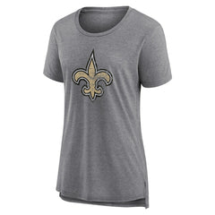 New Orleans Saints Women's Heritage Custom Name & Number Tri-Blend T-Shirt - Gray on sale