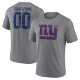 New York Giants Heritage Custom Name & Number Tri-Blend T-Shirt - Gray sale