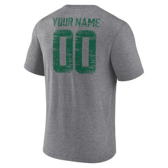 New York Jets Heritage Custom Name & Number Tri-Blend T-Shirt - Gray for sale