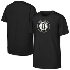 Brooklyn Nets Outerstuff Youth Primary Logo T-Shirt - Black sale