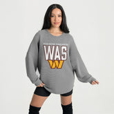Washington Commanders Gameday Couture Women's Oversized Pure Motion Corded Sweatshirt - Gray for sale