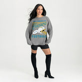 Los Angeles Chargers Gameday Couture Women's Oversized Sweet Victory Corded Sweatshirt - Gray outlet