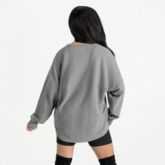Cincinnati Bengals Gameday Couture Women's Oversized Sweet Victory Corded Sweatshirt - Gray on sale