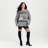 Las Vegas Raiders Gameday Couture Women's Oversized Sweet Victory Corded Sweatshirt - Gray discount
