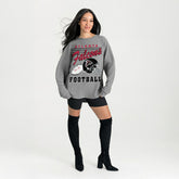 Atlanta Falcons Gameday Couture Women's Oversized Sweet Victory Corded Sweatshirt - Gray discount